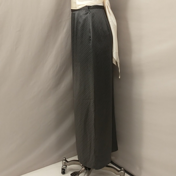 Silk Maxi Skirt Dark Gray Slim Floor Length Classy Excellent Quality & Condition - Picture 3 of 11